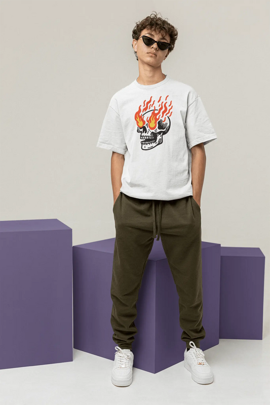 Fire Skull Tee - The Cool Gecko