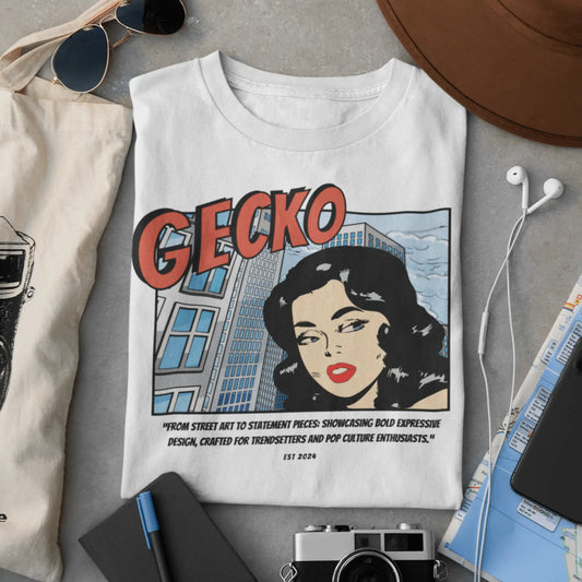 Gecko Vintage Comic Tee - The Cool Gecko
