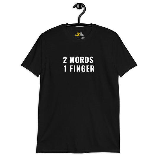 2 Words 1 Finger Tee - The Cool Gecko