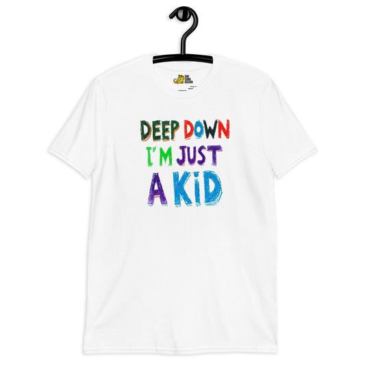 Deep Down i'm Just a Kid Tee - The Cool Gecko