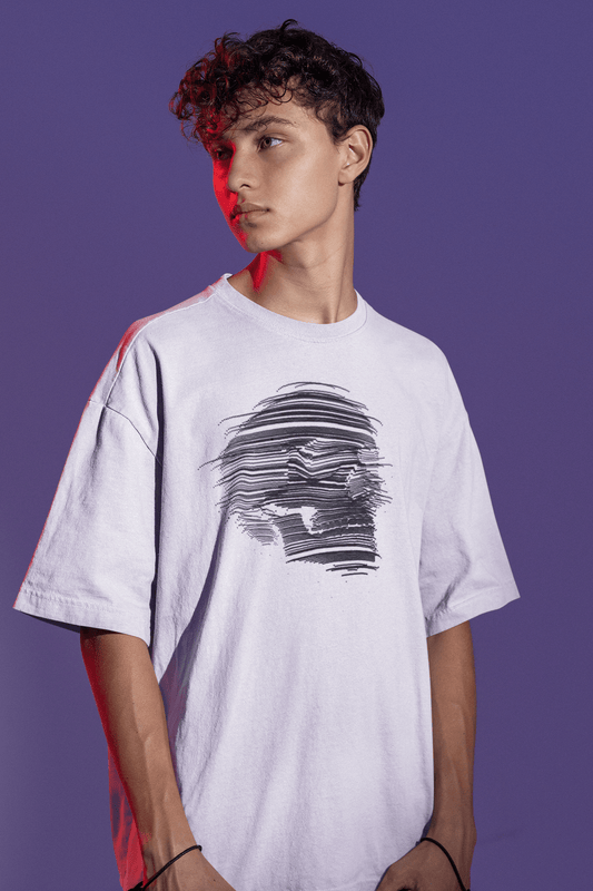 Dotted White Skull Tee - The Cool Gecko